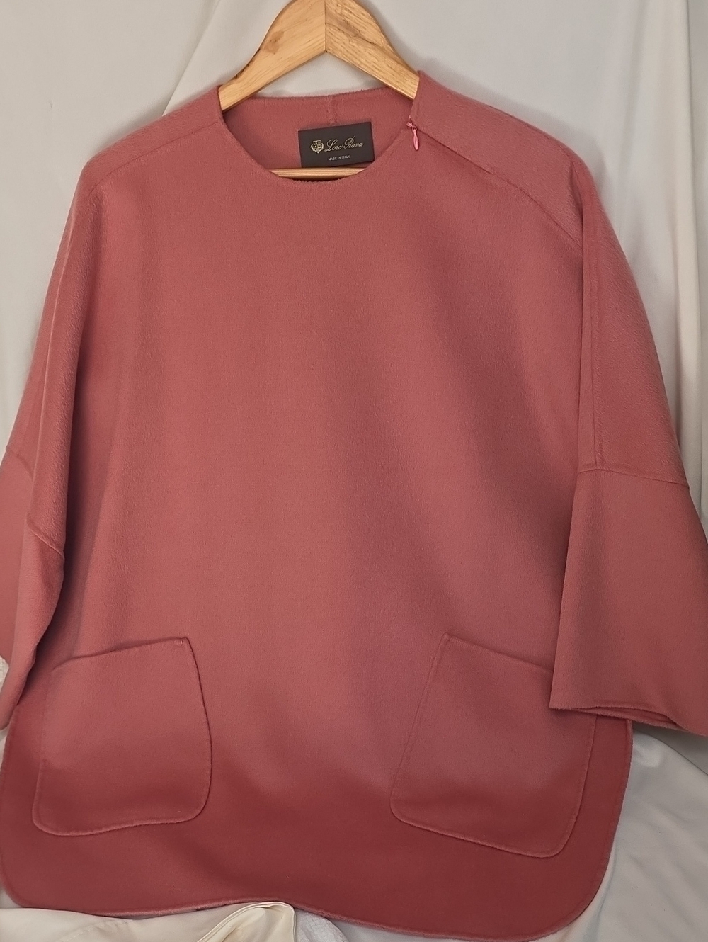 Loro Piana Women's Rose Crewneck Sweater Poncho